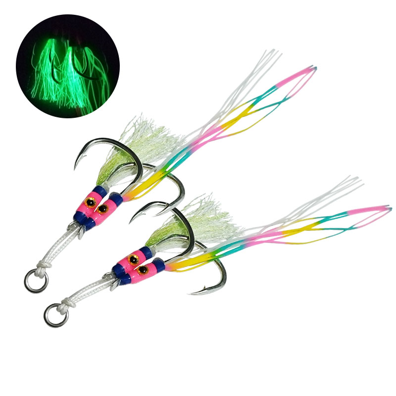 Fishing Hook Assortment - 2 Paia/Sacchetto Ami da Pesca Luminosi